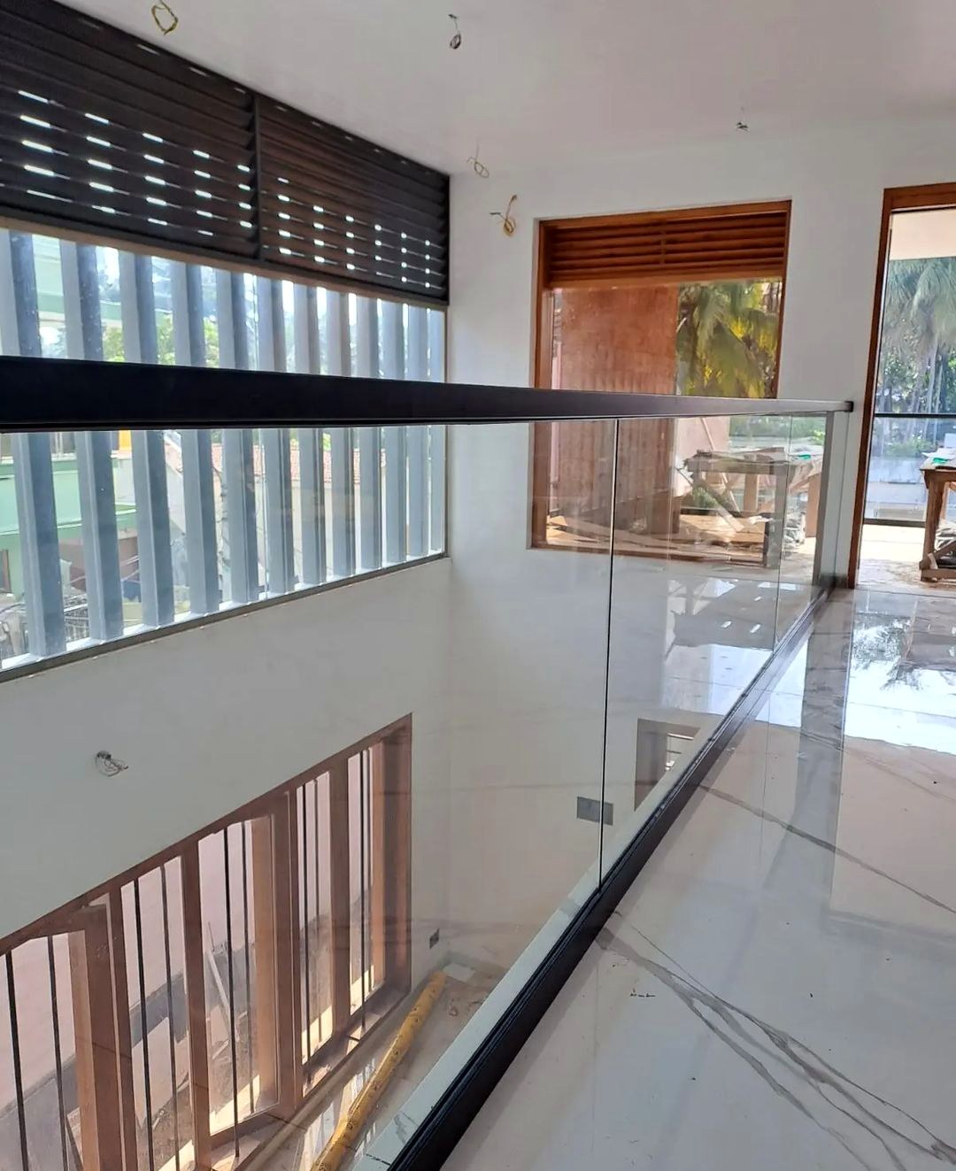 Glass railing installation